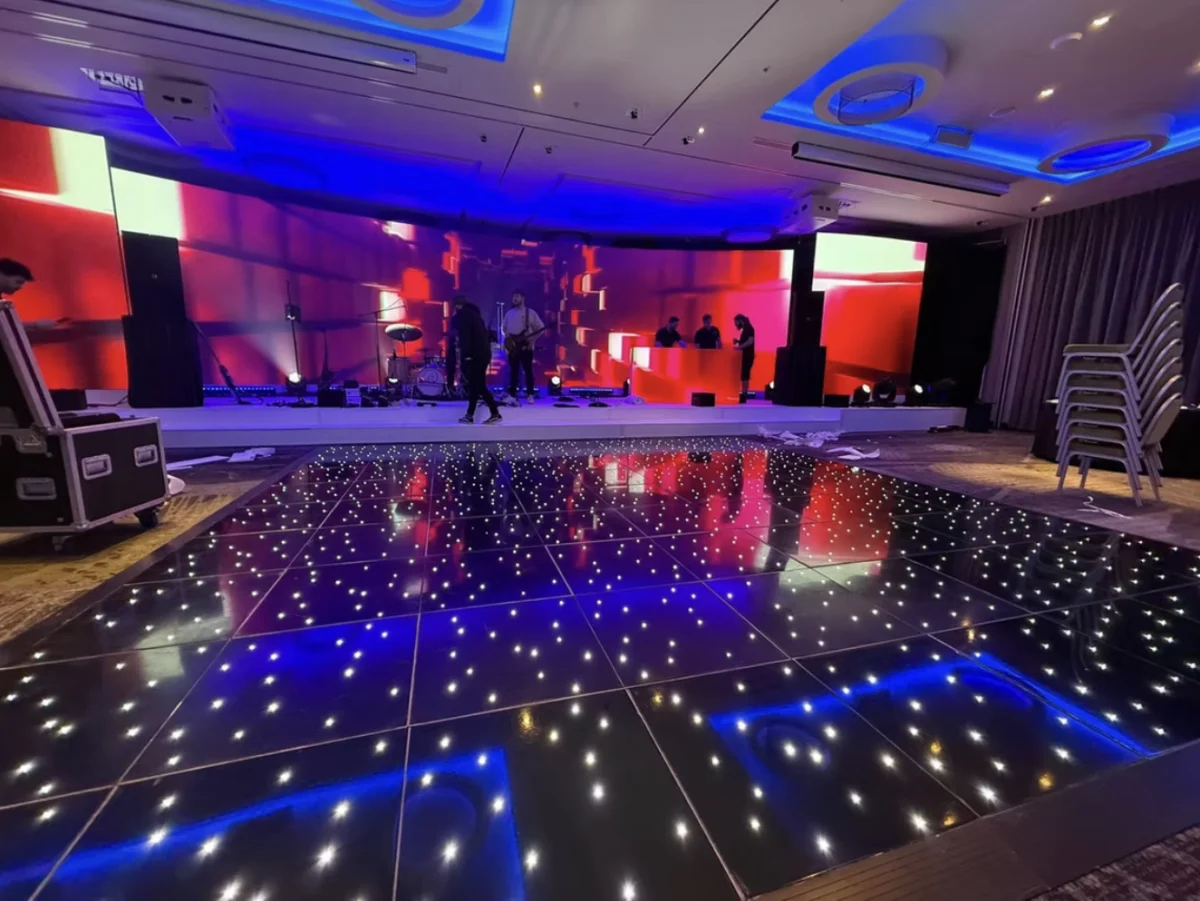 Black LED Starlit Dance Floor